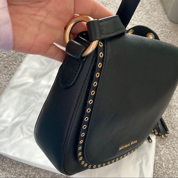 Michael Kors MK Brooklyn saddle bag medium size crossbody bag NWT - Picture 4 of 15